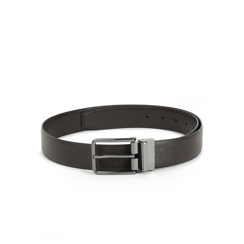 Calvin Klein Logo Brown Leather Classic Belt (95)