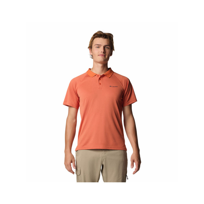 Columbia Mens Orange Omni-Shade Alpine Chill Pro Polo T-Shirt (L)