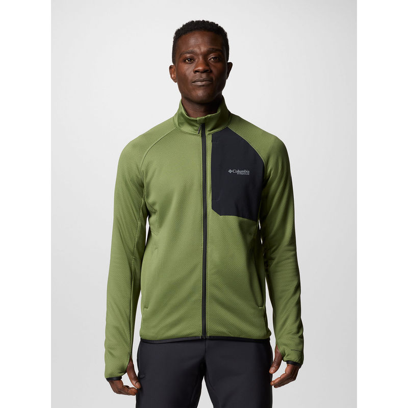 Buy Columbia Men Green Omni Wick Triple Canyon Grid Fleece Full