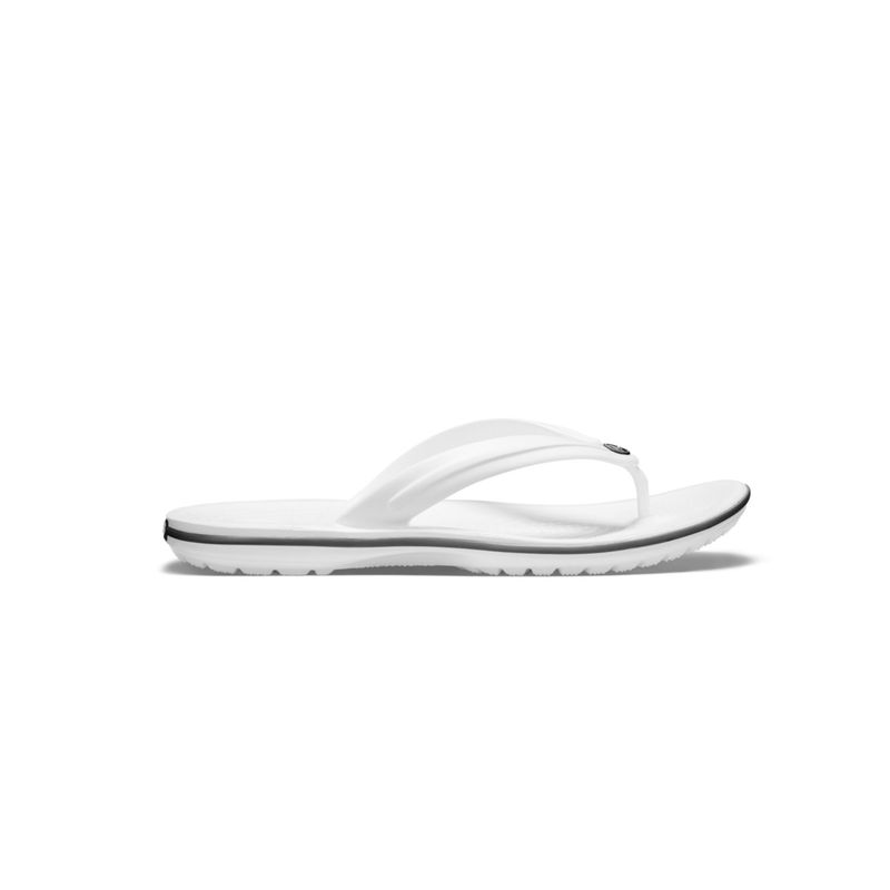 Crocs Unisex White Flipflops (US 4)