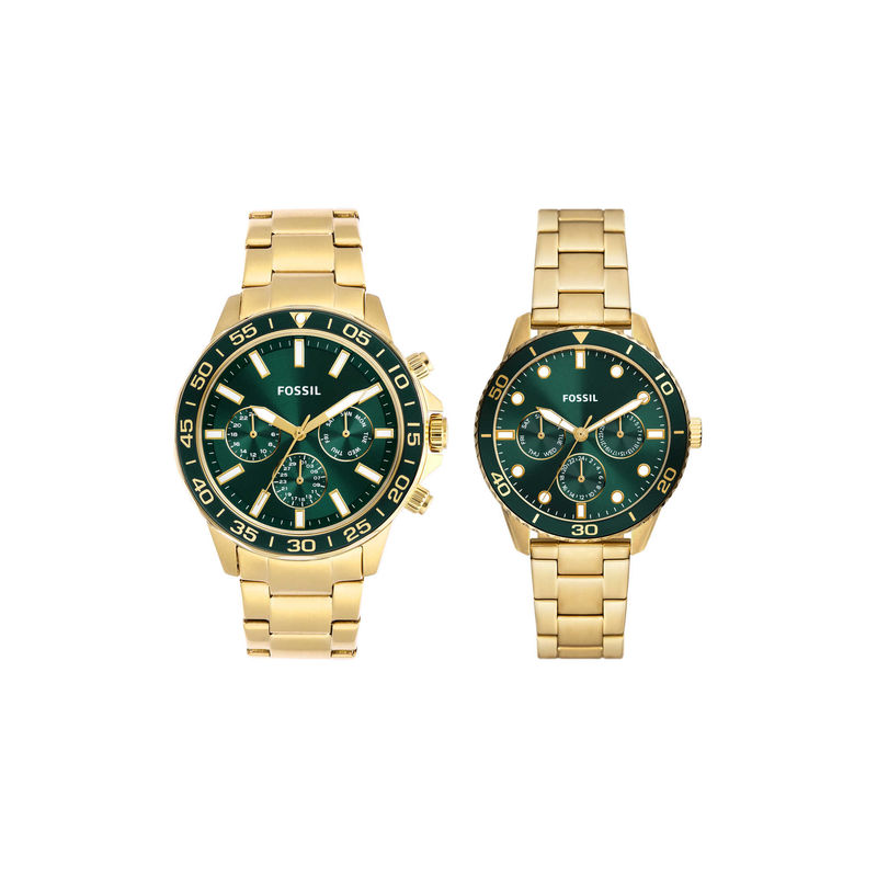 Buy Fossil Bannon Gold Couple Watch BQ2754SET (M) Online