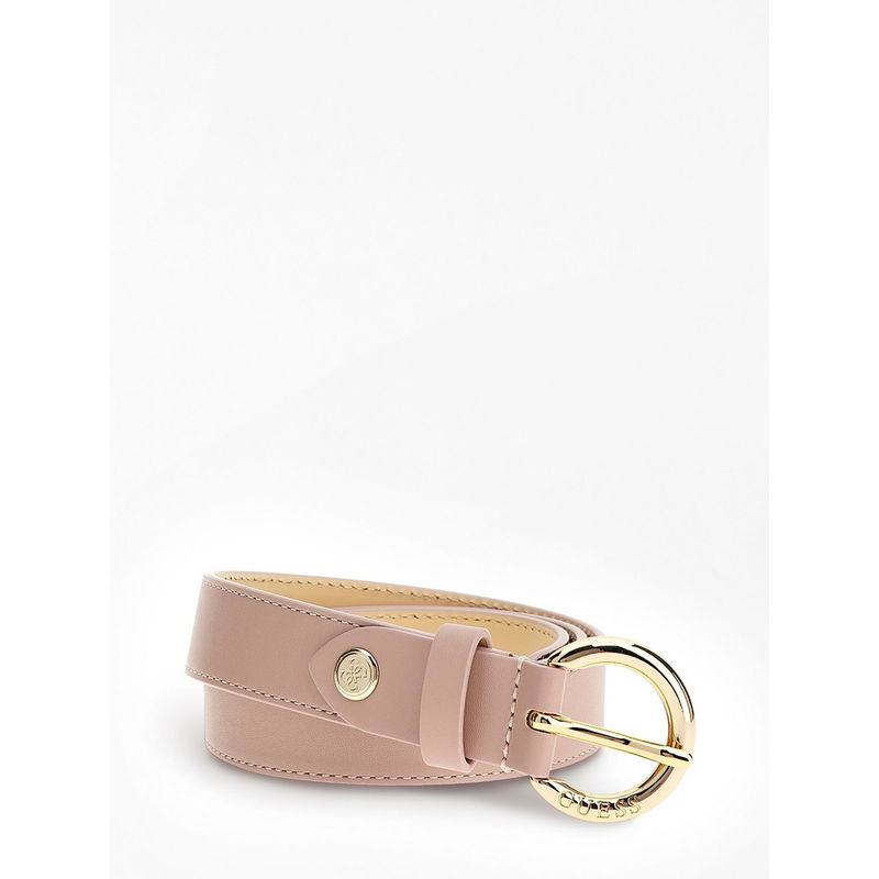 Guess Men Peach Solid Monogram Pu Belt (M)
