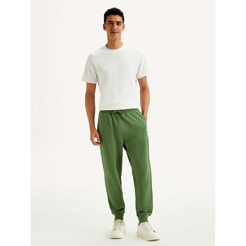 Levi's Green Solid Joggers (S)
