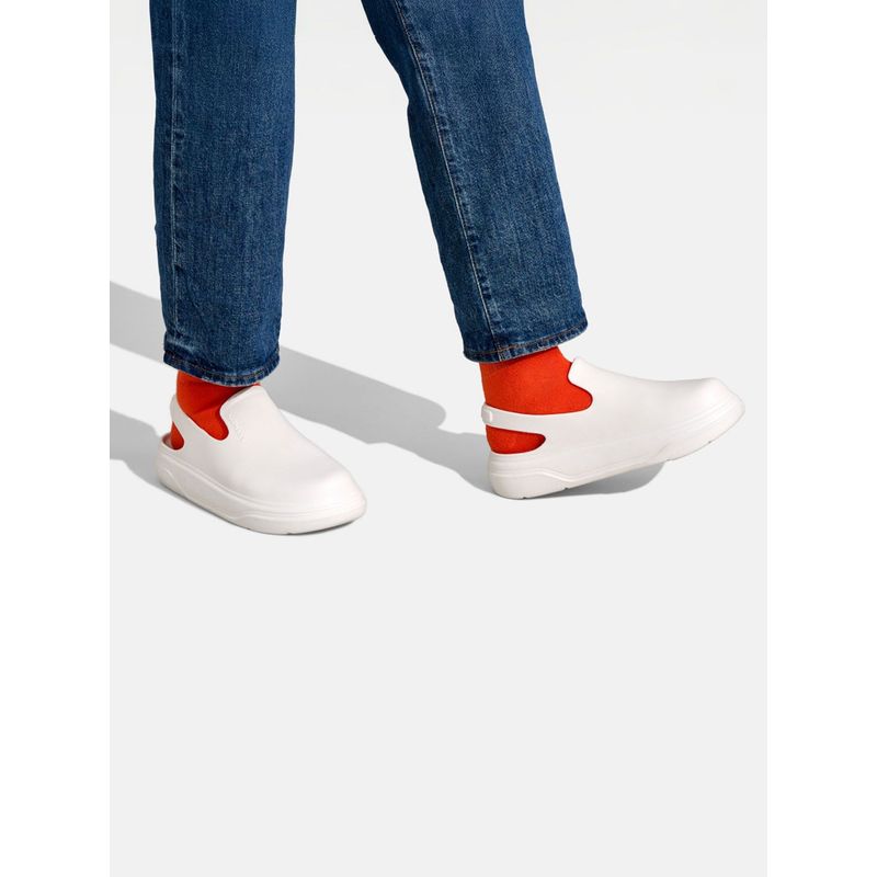 Neeman's Unisex White Solid Cushers Clogs (UK 10)