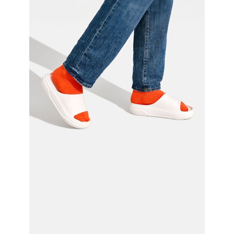 Neeman's Unisex White Solid Cushers Sliders (UK 9)