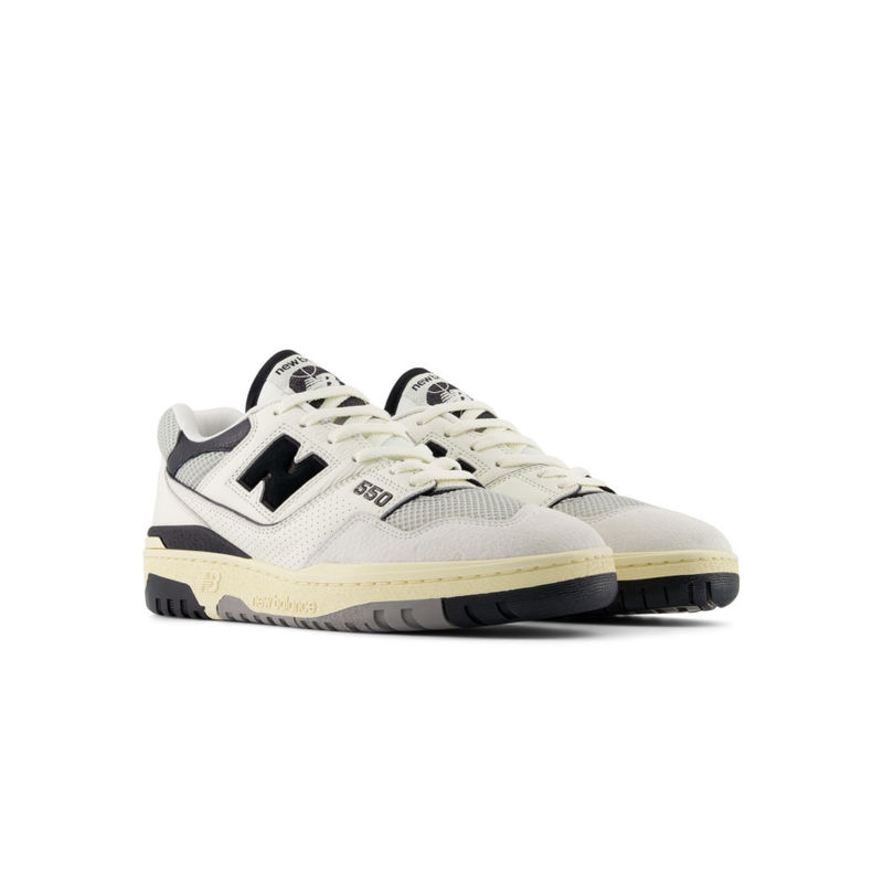 New Balance Mens BB550XS Sea Salt Off White & Grey Sneakers (UK 9)