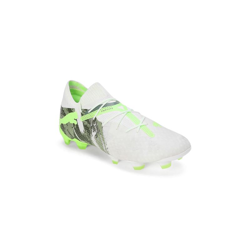 Puma FUTURE 7 ULTIMATE CAMO FG/AG Unisex White Football Shoes (UK 4)