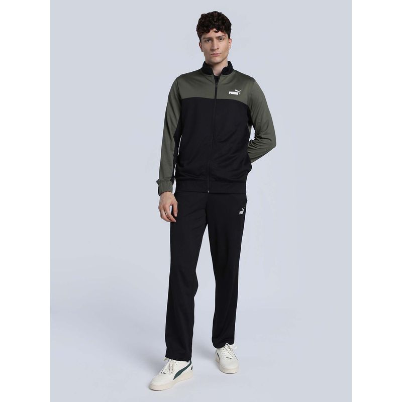 Puma Ess Colorblock Men Black Tracksuit