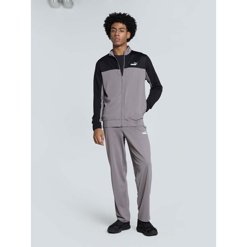 Puma Ess Colorblock Men Grey Tracksuit