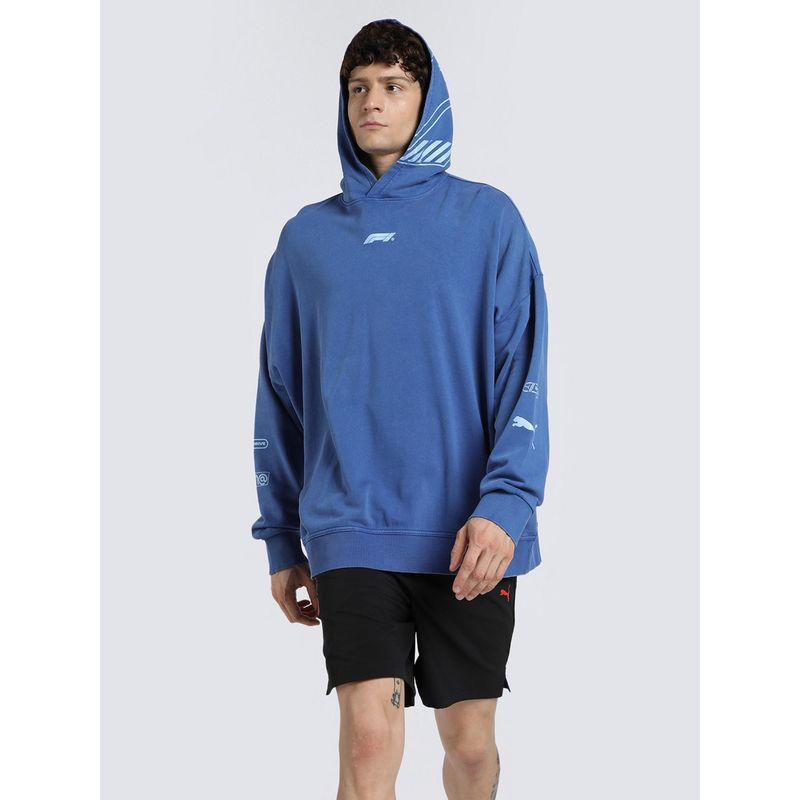Puma F1 Relaxed Fit Motorsport Mens Blue Hoodie (M)