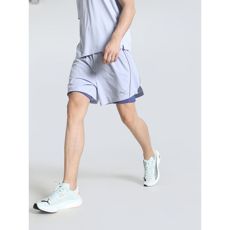 Puma Velocity 2-In-1 Running Men Blue Shorts (S)
