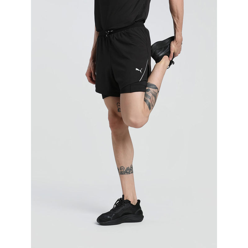 Puma Ultraweave 2-In-1 5 Running Men Black Shorts (L)