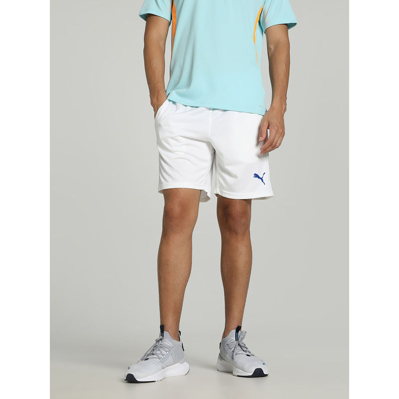 Puma Individual Slim Fit Badminton Men White Shorts (S)