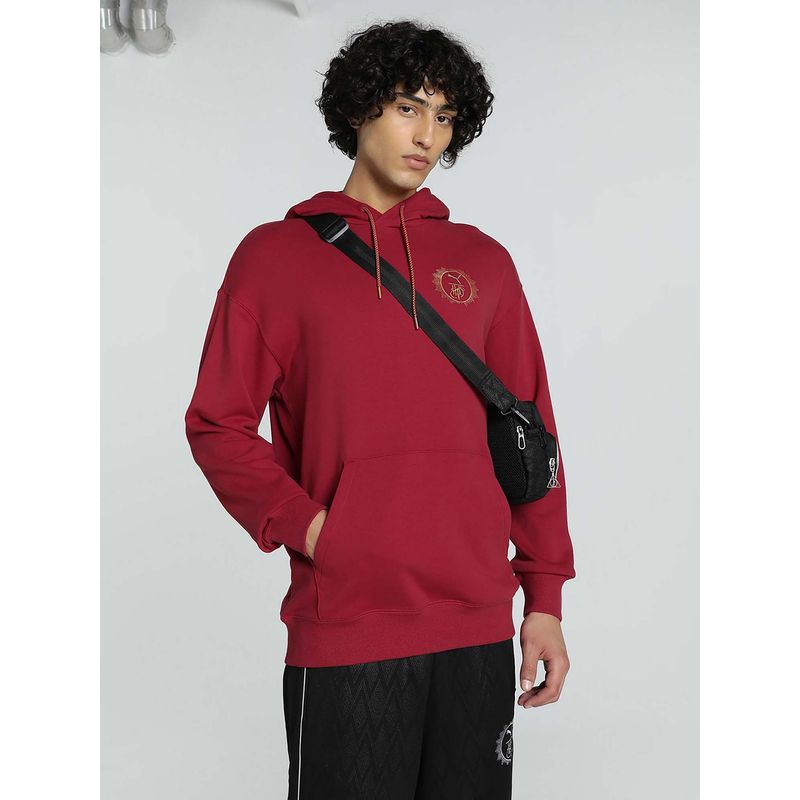 Puma HARRY POTTER Unisex Relaxed Fit Graphic Red Hoodie (S)
