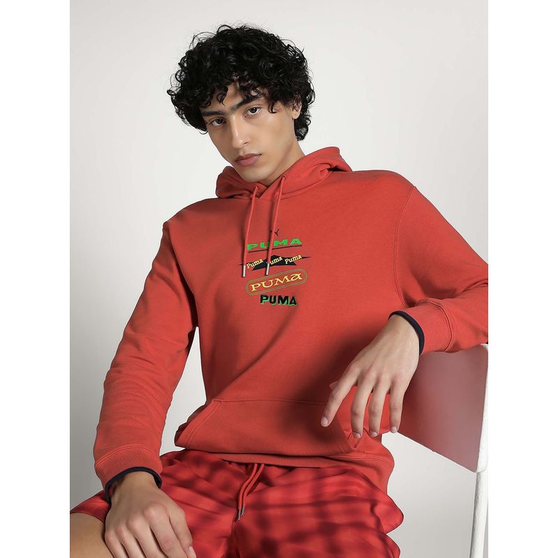 Puma Road To Unity Graphic Men's Orange Hoodie (XL)