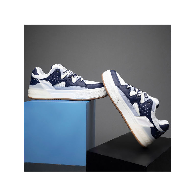 Red Tape Men Colourblocked Navy Blue & White Sneakers (UK 6)