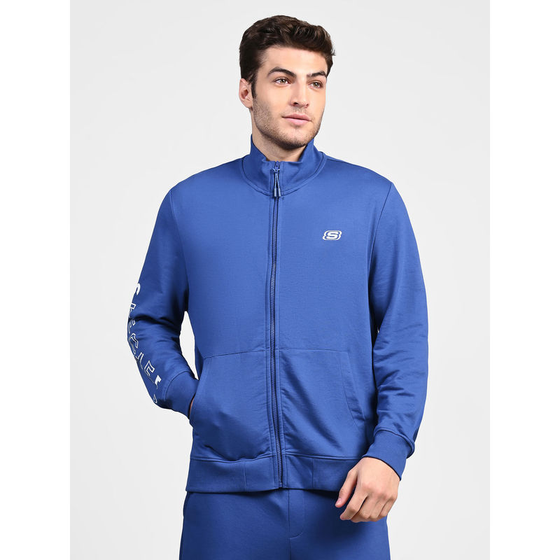 SKECHERS Lifestyle Solid Blue Jacket (XL)