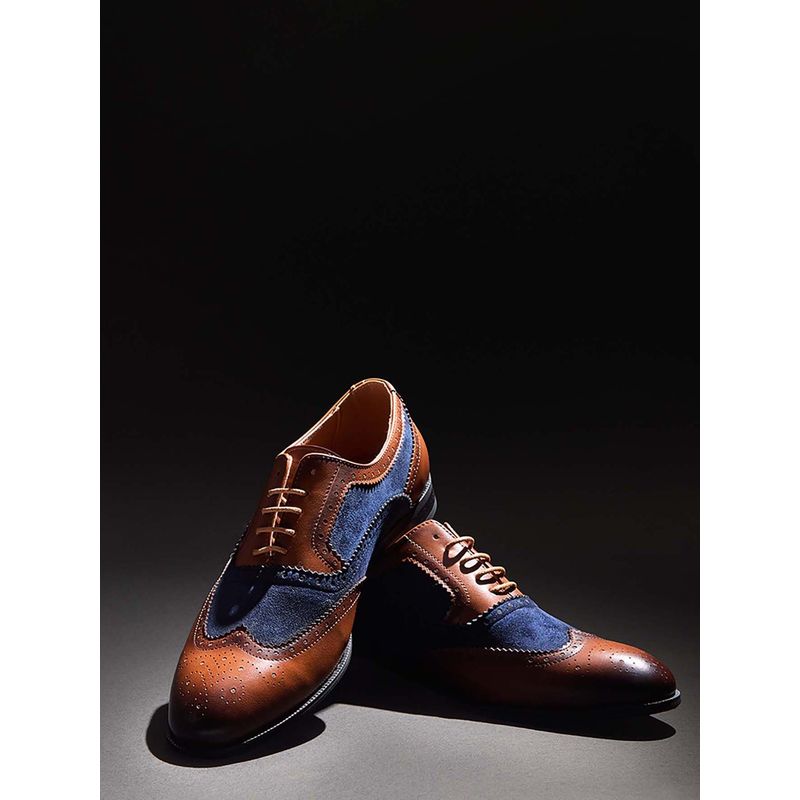 Snitch Brown Textured Oxfords (UK 8)
