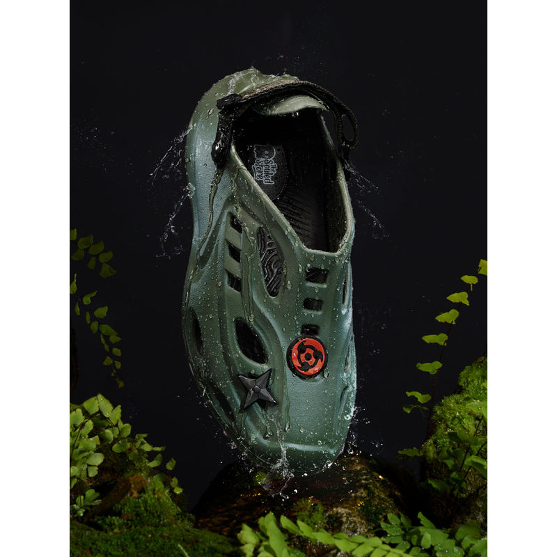 The Souled Store Official Naruto: Kakashi Olive Men Clogs (UK 8)