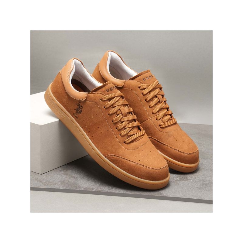 U.S. POLO ASSN. Men Caldera Tan Sneakers (UK 10)