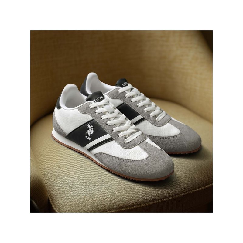 U.S. POLO ASSN. Men VADLER Sneakers Grey & White (UK 8)