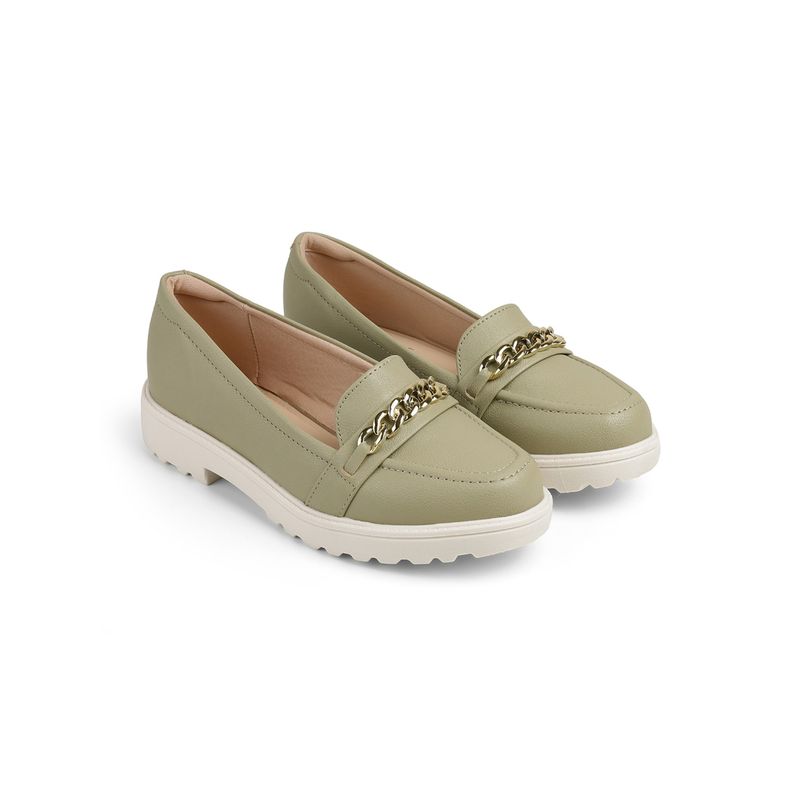 MODARE Green Casual Loafers (EURO 36)