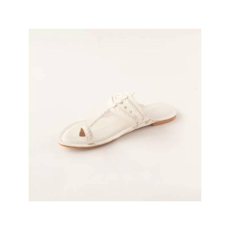 AUZORI Women French Vanilla White Kolhapuri - White (EURO 36)