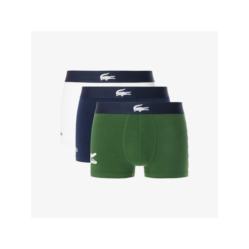 Lacoste Stretch Cotton Multicolor Trunks (Pack of 3) (S)