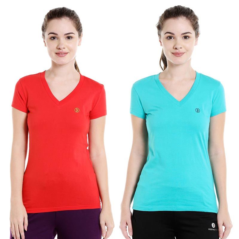 Bodycare Bodyactive Pack Of 2 Women'S Tshirt - Multi-Color (S)