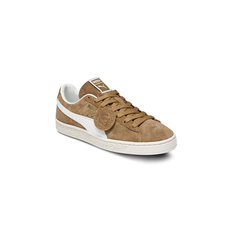 Puma Unisex Beige Suede Charles F. Stead V Sneakers (UK 9)
