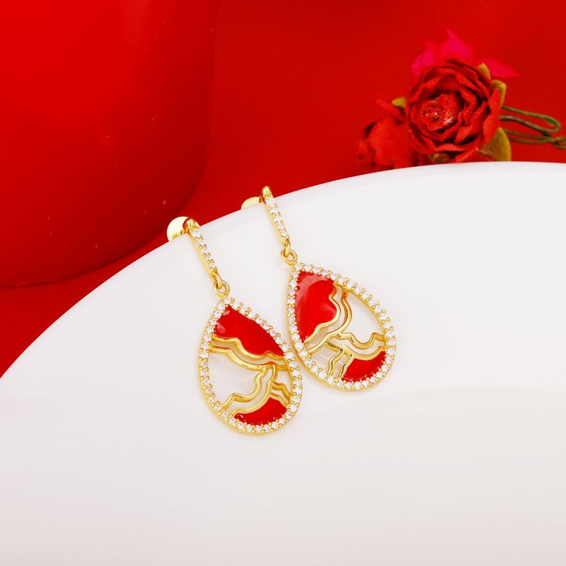 GIVA Sterling Silver Golden Royal Heritage Earrings for Womens and ...