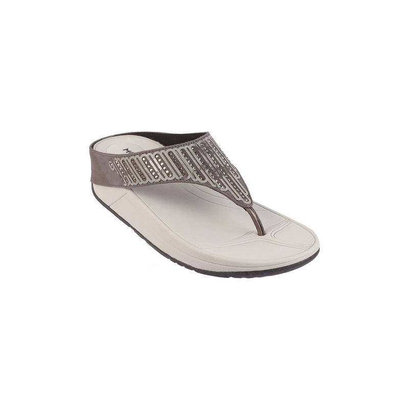 Mochi Women Grey Sandals (EURO 36)
