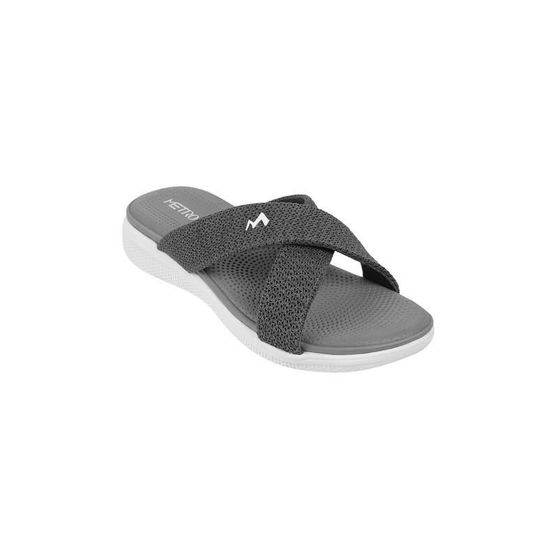 Metro Women Grey Sandals (EURO 39)