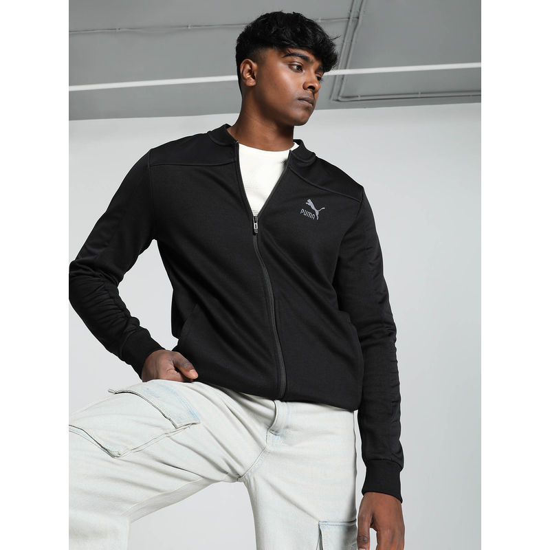 Puma Black Solid Bomber Jacket (S)