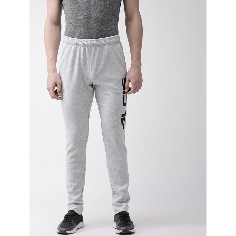 Alcis Men Grey Printed Rapid Dry Slim Fit Track Pant (S)