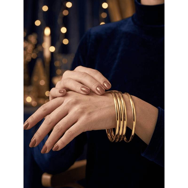 GRIIHAM Gold Plated Daily Wear Bangles (Pack of 4) (2.4)
