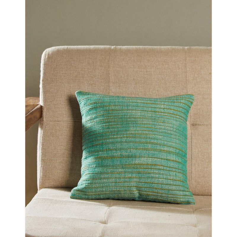 Fabindia Teal Haiba Cushion Cover (12x12 inches) Buy Fabindia Teal