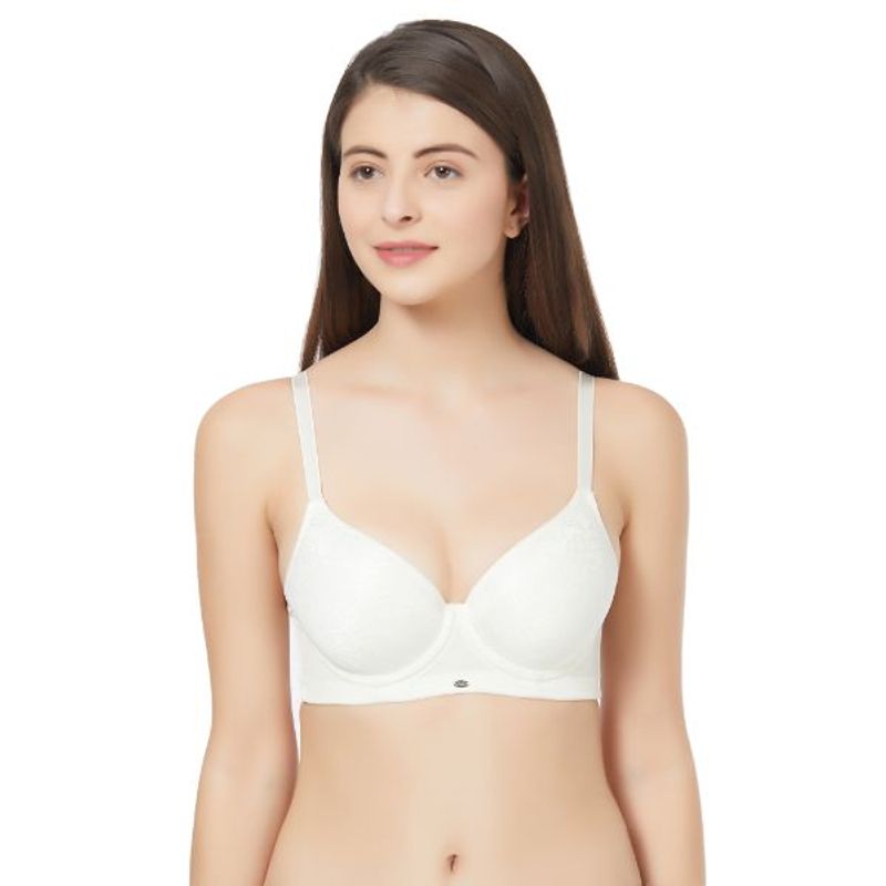 SOIE Semi Covered Padded Wired Bra -IVORY (32C)
