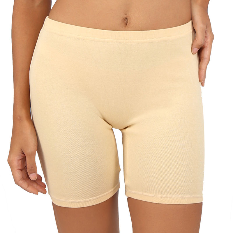Bralux Cotton Spandex Cycling Shorts Skin Colour XXL