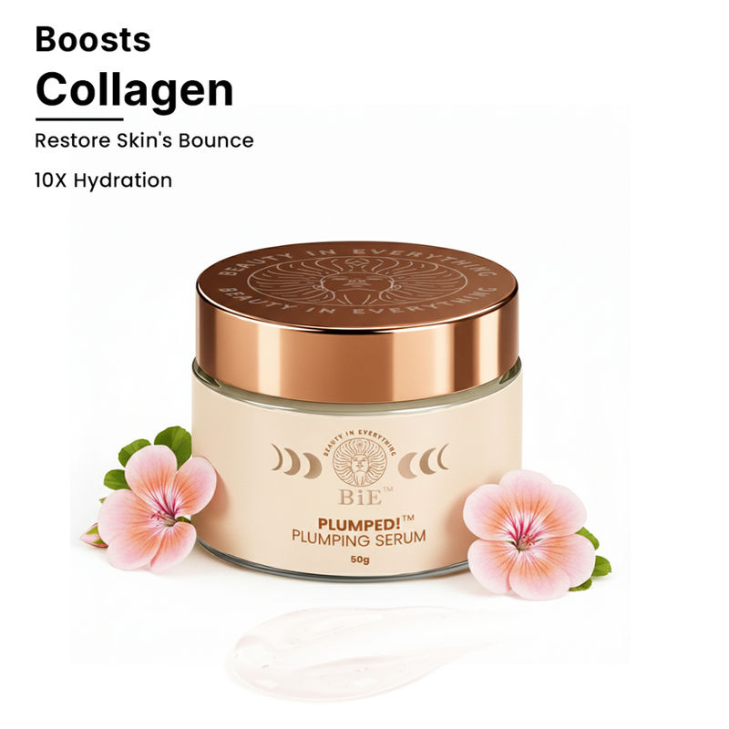 BiE Plumped! Plumping Serum with Collagen, Stem Cells & Geranium Oil for Hydrated & Smooth Skin