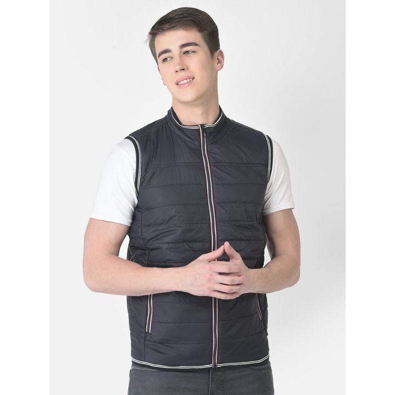 CRIMSOUNE CLUB Men Navy Blue Light-Padding Gilet (XL)