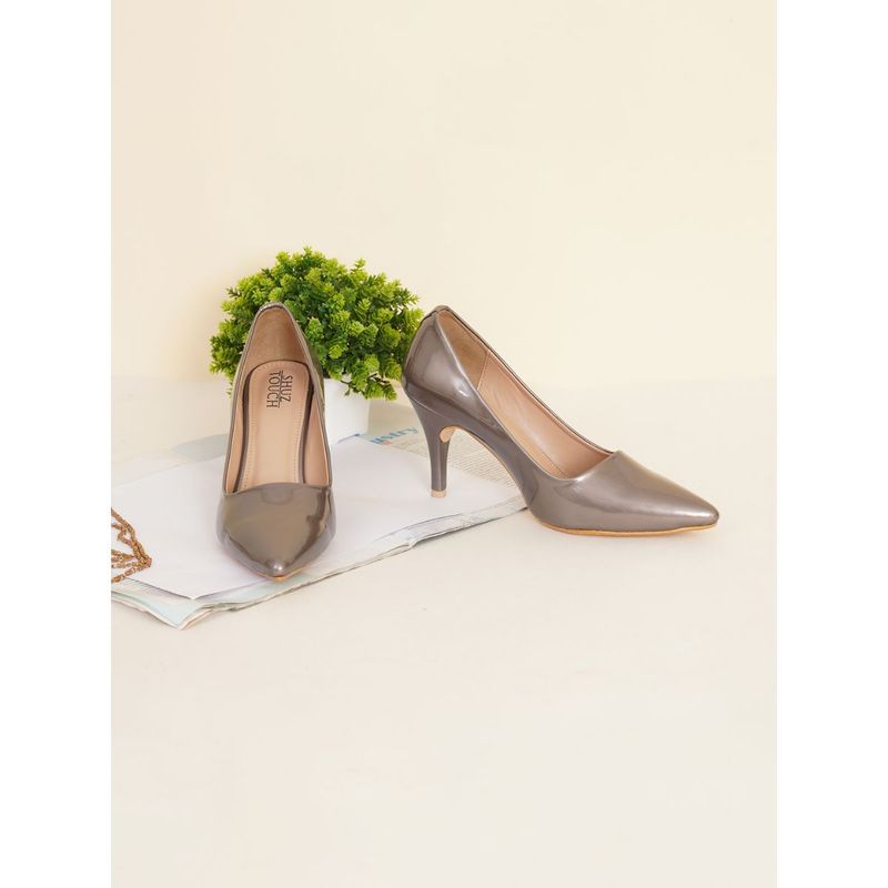 SHUZ TOUCH Solid Grey Stiletto Pumps (EURO 36)