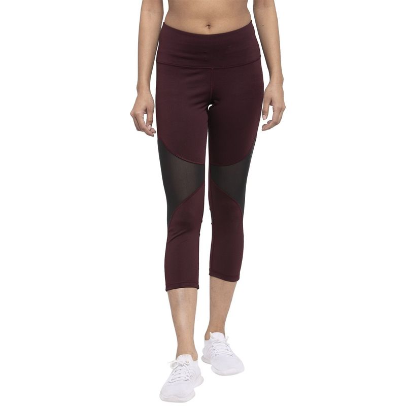 INVINCIBLE Wine Women High Waist Coast Capri (S)