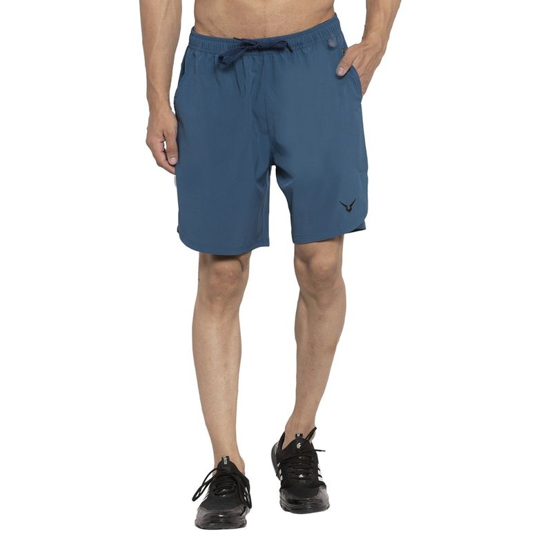 INVINCIBLE Navy Blue Men Feather Weight Cross Fit Shorts (S)