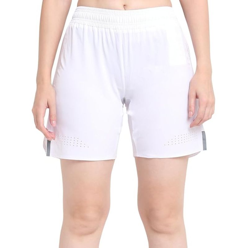 INVINCIBLE White Women Breathable Training Shorts (S)