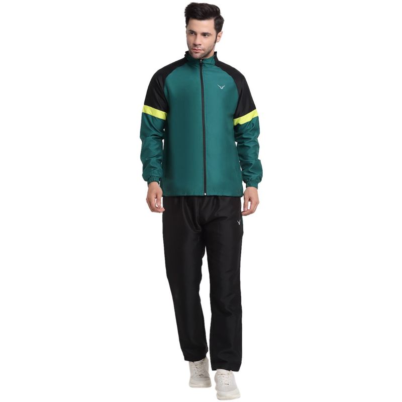 INVINCIBLE Green Black Men Classic Tracksuit (Set of 2) (XL)