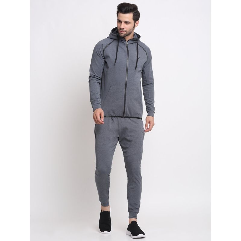 INVINCIBLE Grey Melange Men Pro-Tech Tracksuit (Set of 2) (XL)