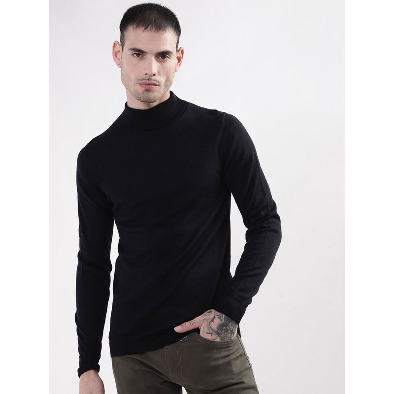 Matinique Men Navy Solid Sweater (M)