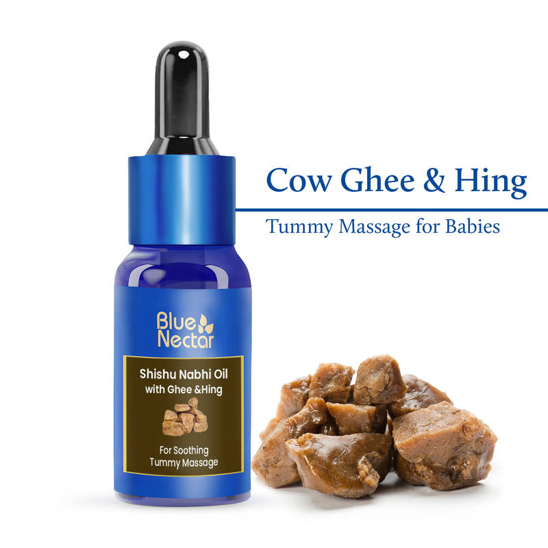 Blue Nectar Baby Nabhi Oil With Ghee & Hing For Tummy Comfort
