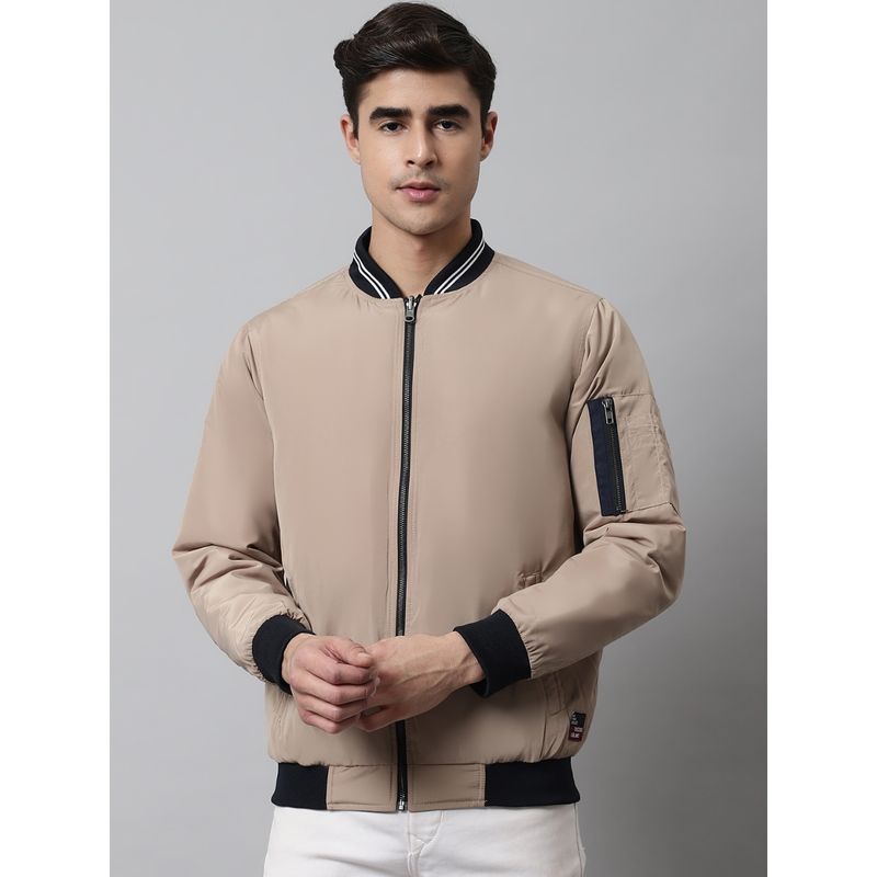 Cantabil Men Reversible Beige Jacket (M)